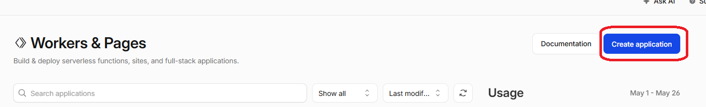 create application